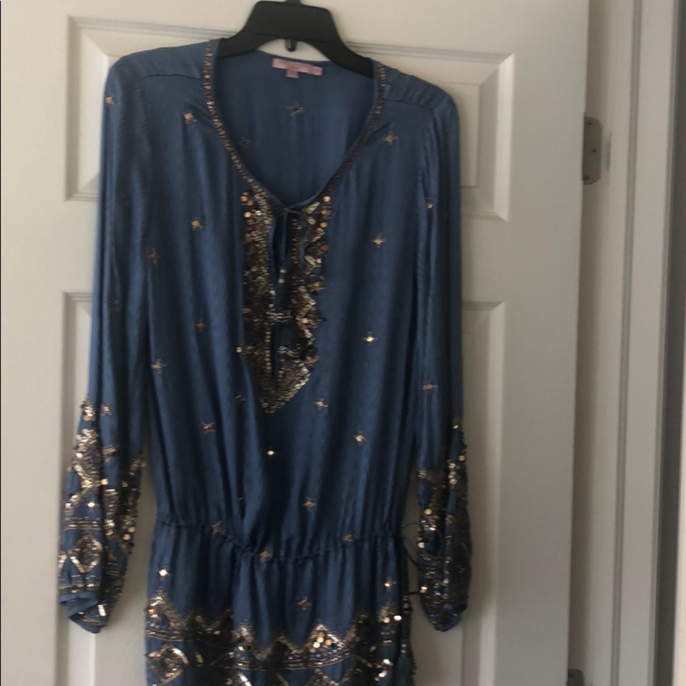 Calypso St. Barth new silk embroidered tunic